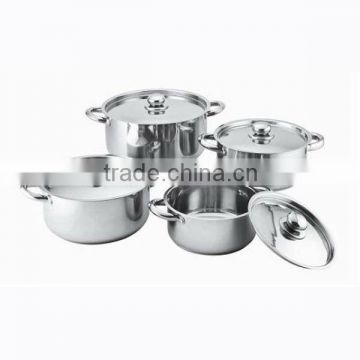 large stainless steel stock pots set