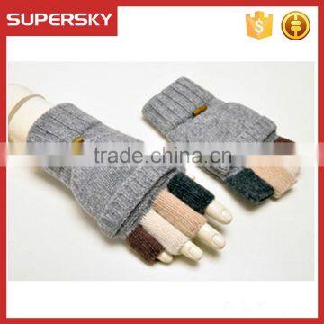 V-359 Fingerless Wool Winter Warmer Men Gloves Touch Screen Gloves Magic Golves for Mobile Phone
