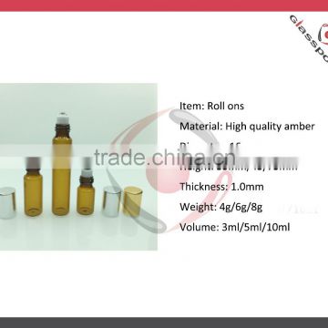 roll on perfume bottles with good quality 3ml 5ml 10ml