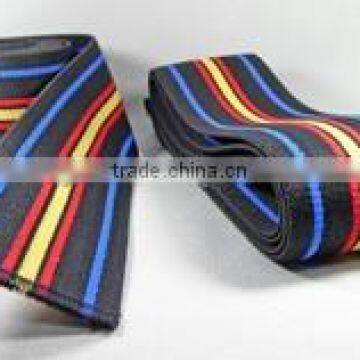 powerlifting Elastic Webbing For Three color stripes Knee Wraps
