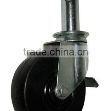 Rubber, PU, PP, PVC (with brake )scaffolding caster wheel