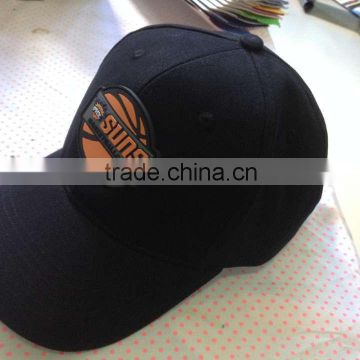 Promotional 100% Black Cotton Baseball Cap Sport Cap 6 Panel Hat