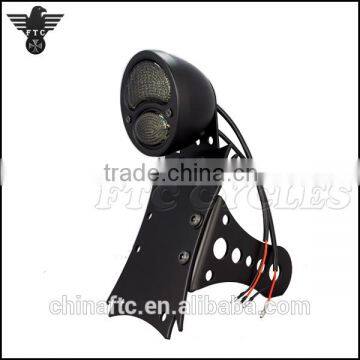 Motorcycle Side Mount License Plate Bracket LED Tail light Brake Lamp For Harley Chopper, Bobber