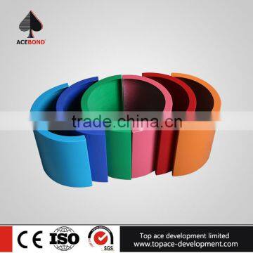 Long lasting PVDF spray coating aluminium wall cladding panels apply to gym