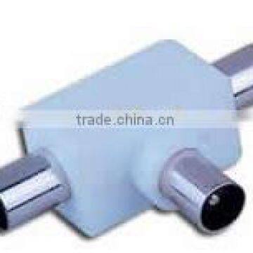 9.0mm tv plug to 2*9.0mm tv jacks