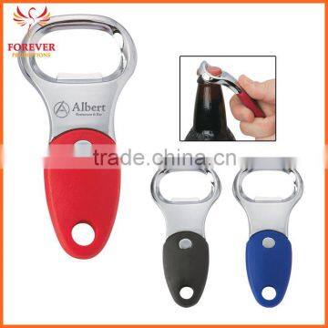 Hot Selling Promotional Metal Custom Logo Bottle Opener With Rubber Grip