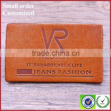 Real Custom Private Leather Label Patch/custom logo leather jacket patches