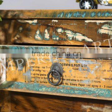 ANTIQUE RECYCLE WOOD FURNITURE WOOD SIDE BOARD photo-3