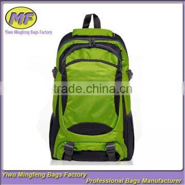 Green Sports Backpack with Water Bottle Holder BB014