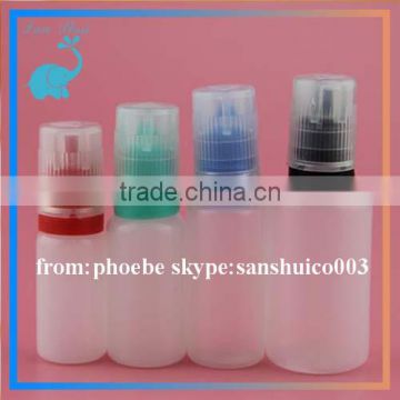 5ml 20ml pe dropper bottle for e liquid pe bottle with flat child proof cap