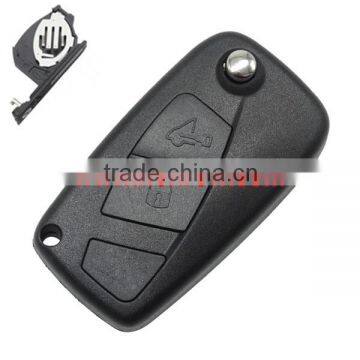 High Quality Fiat 2 button flip remote key blank with special battery clamp, fiat remote key shell