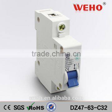 New Miniature Circuit Breaker,DZ47-63 c32 MCB 1p 2p 3p 4p with CE