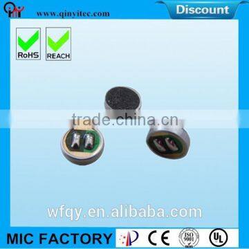 Customed Omnidirectional Electret Microphone Unit Parts Wholesales(FOM6015-RS)