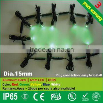 Top Selling Set of 10 15mm Indoor/Outdoor Waterproof LED Step Lights                        
                                                Quality Choice