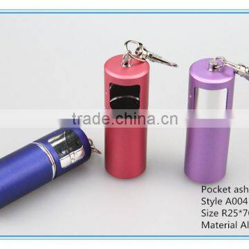 Metal portable wholesale ashtray with key chain