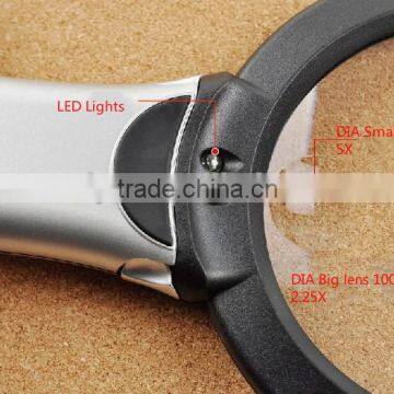 Desktop LED Magnifier /Magnifying Glass With Folding Stand And LED Light photo-5