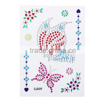 Fake gem glitter phone sticker catoon metallic duable 3D phone sticker