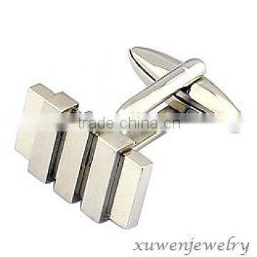 silver tone men suit 316l stainless steel blank cufflinks