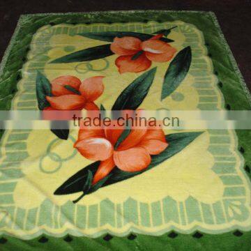 weft blanket with flower design