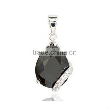 058366-5 Lastest design bead necklace black luster cz jewelry