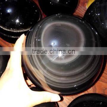 Colored Natural Rock Polished Obsidian Spheres photo-2