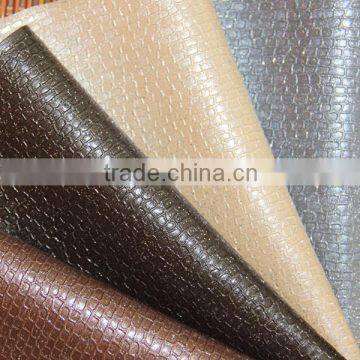 stocklots PVC leather material for upholstery and home decoration usage, surface with metallic color