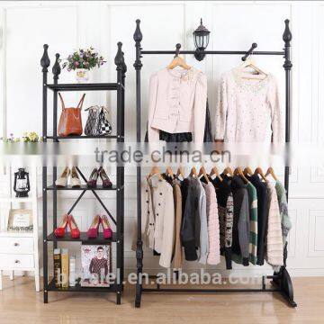 Free standing metal cloth display racks and stands for garment shop