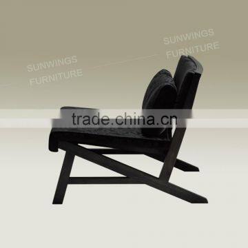 The New Classic Modern Wood And Leather Leisure Chair photo-6
