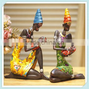 polyresin African mother figurine holy family figurine for home decoration