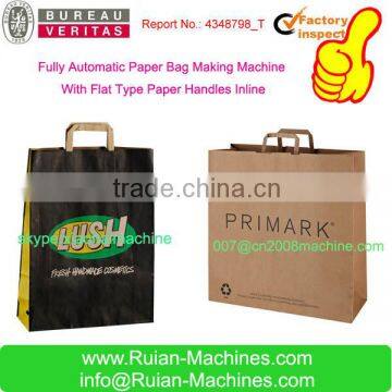 Paper Shopping Bag Making Machine With Flat Type Handles Inline photo-3