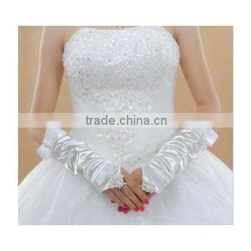 Fingerless Satin Gloves Wedding Gloves