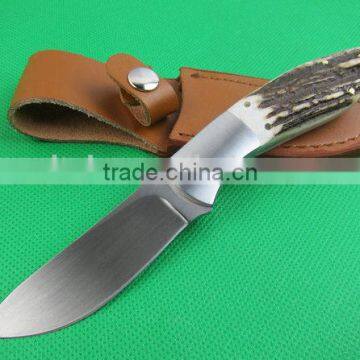 OEM small straight knife, antler handle hunting knife UD401777