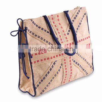 Wholesale Boutique Easter Basket Monogrammable Vintage Burlap Tote