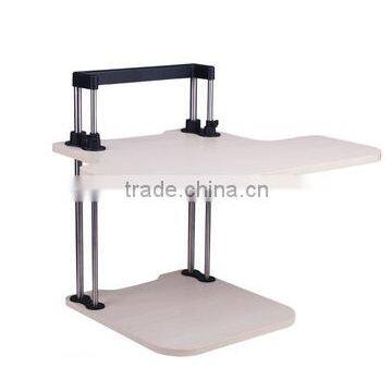 Foldable and changable height laptop table sit stand workstation