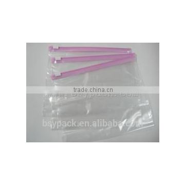 clear pvc vinyl slider zipper bag