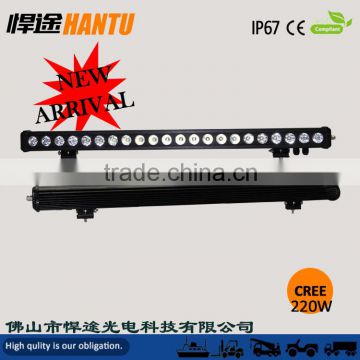 HANTU-Single row 10W XML chip 220W spot beam LED light bar 40inch slide bracket SUV roof led driving car light MODEL: HT-10220