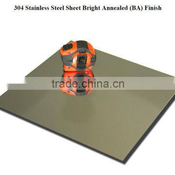 ASTM A240 304 Stainless Steel Sheet Bright Annealed( BA) Finish