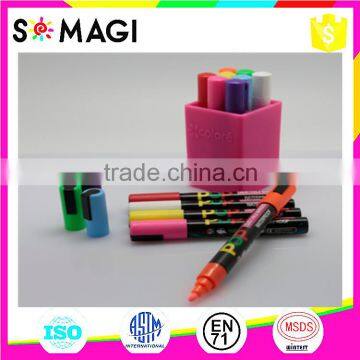 8 Pack Fluorescent Colors Anti-wipe Graffiti Marker With Reversible 6mm Tip for Glass, Window & LED Art Menu Writing Board photo-4