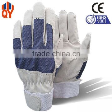 Qiangsheng Pigskin Leather Cycling Gloves Custom Winter Gloves Logo