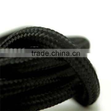 Black 2/3 core 0.75mm antique round electric cable wire Fabric cloth cable