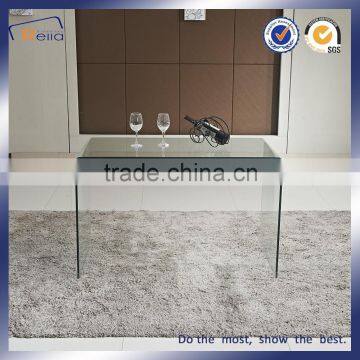 Tempered bent glass console table made in China for sale