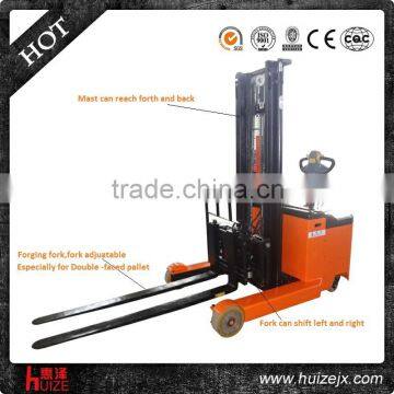 Stand on Type Counterbalanced Electric Walkie Mast Reach Pallet Stacker photo-4