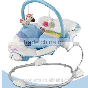 Baby reclining rocker with hand swing function and lullaby music