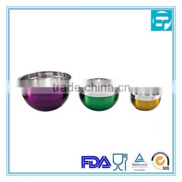 colorful stainless steel bowl for salad