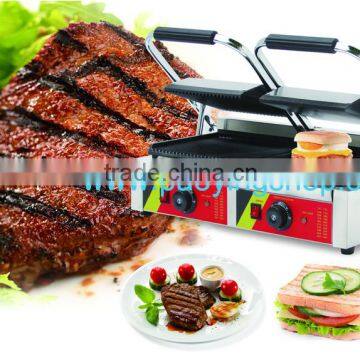 Commercial Use Non-stick 220v Electric Double Panini Grill photo-2