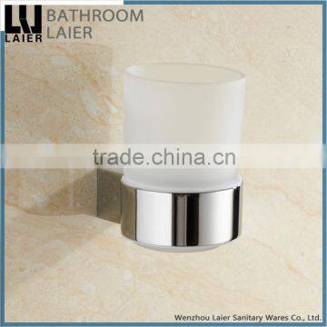 18238 simple design walll mounted bathroom fittings names glass cup with metal holder