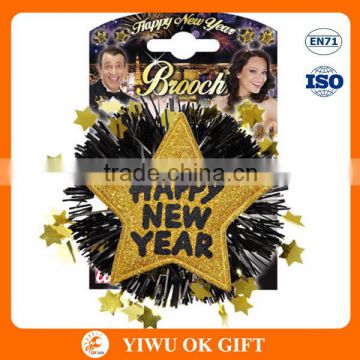 2016 Happy New Year Party Favors Cheap Flashing Badge