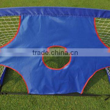 easy assemble portable soccer goal with hitting target