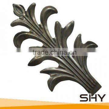 Decorative wrought iron stamping leaves and flowers