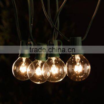 UL C7 Spool E12 sockets G40 incandescent globe bulb Christmas holiday decorative string lights